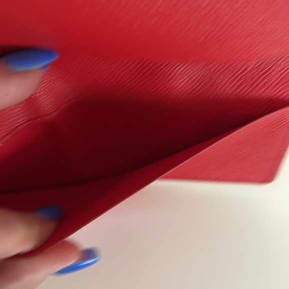 Coach red leather bills wallet - 2 pockets - Picture 7 of 11